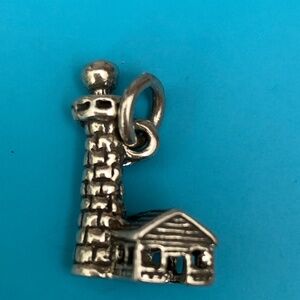 Lighthouse Brick with House Sterling Silver Jewelry Charm #ocean